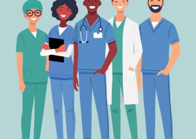 Diverse Medical Team In Hospital